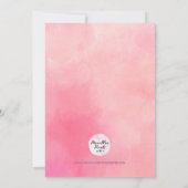 ブライダルシャワーへの招待 |ピンク&グリッター 招待状 (裏面)