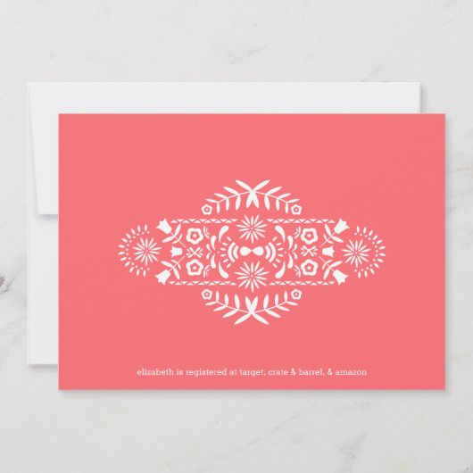 ブライダルシャワーへの招待 | フィエスタオレ 招待状 (裏面)