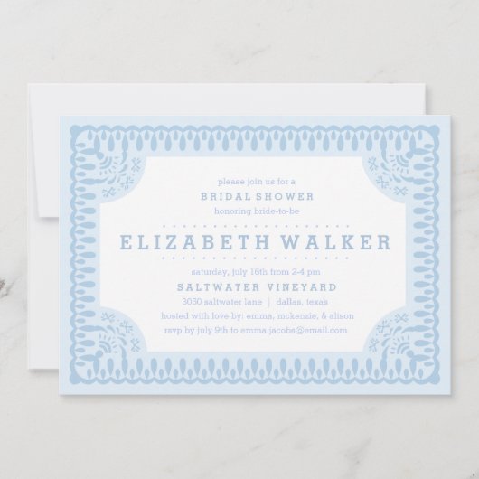 ブライダルシャワーへの招待 | フィエスタオレ 招待状 (正面)