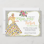 ブライダルシャワーへの招待 |レトロ主婦 招待状 (正面)