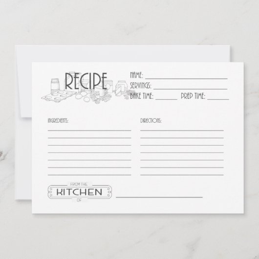 ブライダルシャワーへの招待 |レトロ主婦 招待状 (裏面)