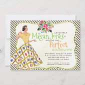 ブライダルシャワーへの招待 |レトロ主婦 招待状 (正面)