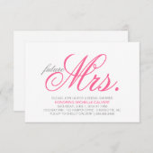 ブライダルシャワーへの招待 |将来のミセス 招待状 (正面/裏面)