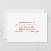 ブライダルシャワーへの招待 招待状 (裏面)