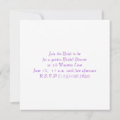 ブライダルシャワーへの招待 招待状 (裏面)