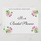 ブライダルシャワーへの招待 招待状 (正面/裏面)