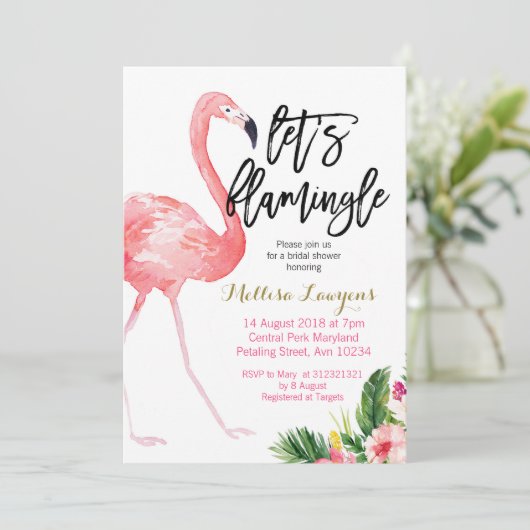 ブライダルシャワーへの招待 招待状 (スタンド正面)