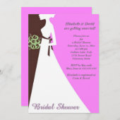 ブライダルシャワーへの招待 招待状 (正面/裏面)