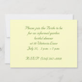 ブライダルシャワーへの招待 招待状 (裏面)