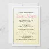 ブライダルシャワーへの招待 招待状 (裏面)