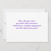 ブライダルシャワーへの招待 招待状 (裏面)