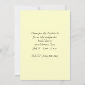 ブライダルシャワーへの招待 招待状 (裏面)