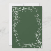 ブライダルシャワーへの招待 – 緑のデザイン シーズンカード (裏面)