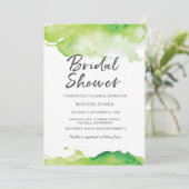 ブライダルシャワーへの招待 | 緑の水色 招待状 (スタンド正面)