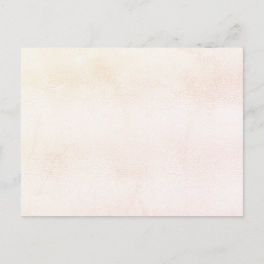 ブライダルシャワーほこりっぽいクリームワイルドフラワーズ秋in love インビテーションポストカード (裏面)