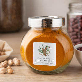 ブライダルシャワーまたはウェディングスパイスギフト スクエアシール