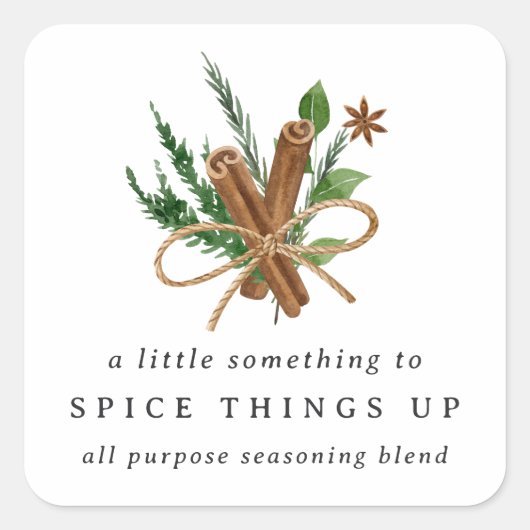 ブライダルシャワーまたはウェディングスパイスギフト スクエアシール (正面)