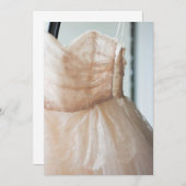 ブライダルシャワーまたはサンキューカードのための婚礼衣裳 サンキューカード (正面/裏面)