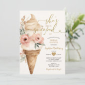 ブライダルシャワーアイスクリーム彼女はスクープされている 招待状 (スタンド正面)