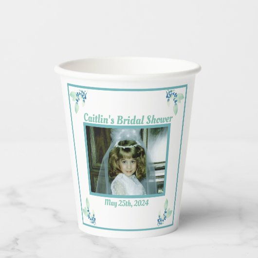 ブライダルシャワーアクアフォト 紙コップ (正面)