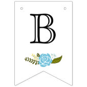 ブライダルシャワーアクア、黄色結婚い花のフローラ バンティングフラッグ (第2の旗)