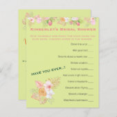 ブライダルシャワーアクティビティボーホフローラワイアーストゲーム (正面/裏面)