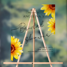 ブライダルシャワーアクリルサイン歓迎 アクリルサイン