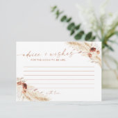 ブライダルシャワーアドバイスとウィッシュズカードボホブライダル 招待状 (スタンド正面)