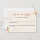 ブライダルシャワーアドバイスとウィッシュズカード サンキューカード (正面)