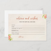 ブライダルシャワーアドバイスとウィッシュズカード サンキューカード (正面/裏面)