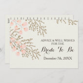 ブライダルシャワーアドバイスとWell Wishesカード アドバイスカード (正面/裏面)