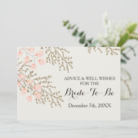 ブライダルシャワーアドバイスとWell Wishesカード アドバイスカード (スタンド正面)