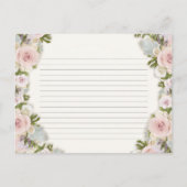 ブライダルシャワーアドバイスの花嫁バラかわいらしフローラ アドバイスカード (裏面)