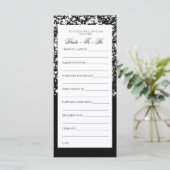 ブライダルシャワーアドバイスカードシルバーミッドナイトグラム (スタンド正面)