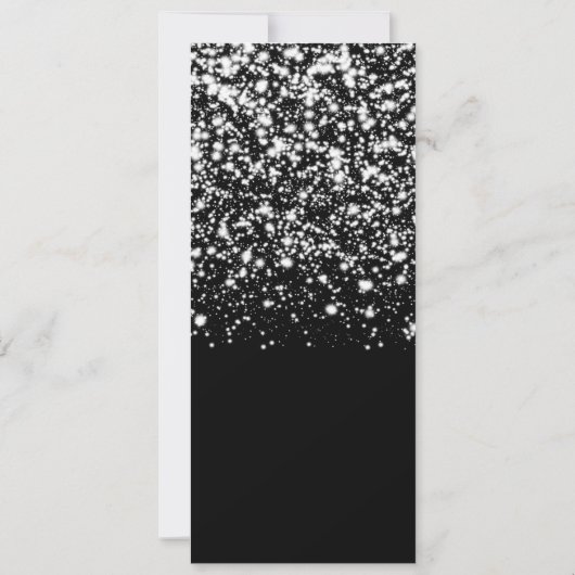 ブライダルシャワーアドバイスカードシルバーミッドナイトグラム 招待状 (裏面)