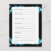 ブライダルシャワーアドバイスカードターコイズハリウッドグラム アドバイスカード (正面)