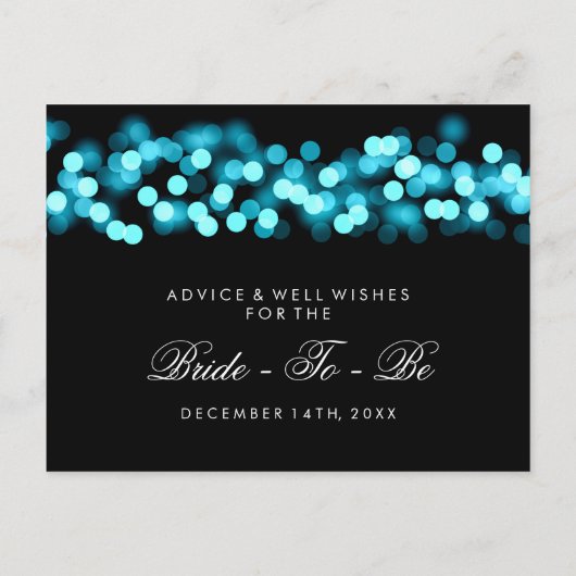 ブライダルシャワーアドバイスカードターコイズハリウッドグラム アドバイスカード (裏面)