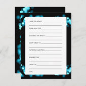 ブライダルシャワーアドバイスカードターコイズハリウッドグラム アドバイスカード (正面/裏面)