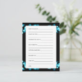 ブライダルシャワーアドバイスカードターコイズハリウッドグラム アドバイスカード (スタンド正面)