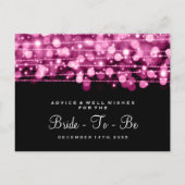 ブライダルシャワーアドバイスカードパーティースパークピンク アドバイスカード (裏面)