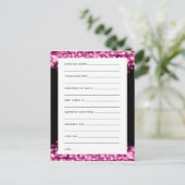 ブライダルシャワーアドバイスカードパーティースパークピンク アドバイスカード (スタンド正面)