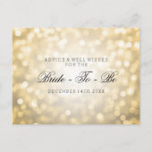 ブライダルシャワーアドバイスカード金ゴールドグリッターライト アドバイスカード (裏面)