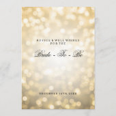 ブライダルシャワーアドバイスカード金ゴールドグリッターライト アドバイスカード (裏面)