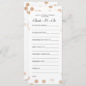 ブライダルシャワーアドバイスカード銅箔グリッター アドバイスカード (正面/裏面)