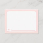 ブライダルシャワーアドバイスカード アドバイスカード (裏面)