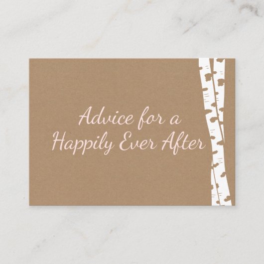 ブライダルシャワーアドバイスカード アドバイスカード (正面)