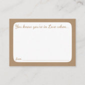 ブライダルシャワーアドバイスカード アドバイスカード (裏面)