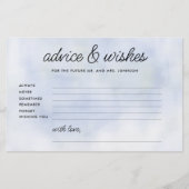 ブライダルシャワーアドバイスゲームクラウド9パステルブルーシック 便箋 (正面)