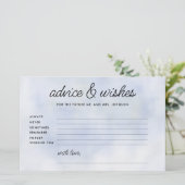 ブライダルシャワーアドバイスゲームクラウド9パステルブルーシック 便箋 (スタンド正面)