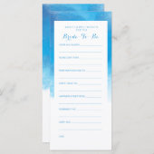 ブライダルシャワーアドバイスサマーブルーウォーター色 (正面/裏面)